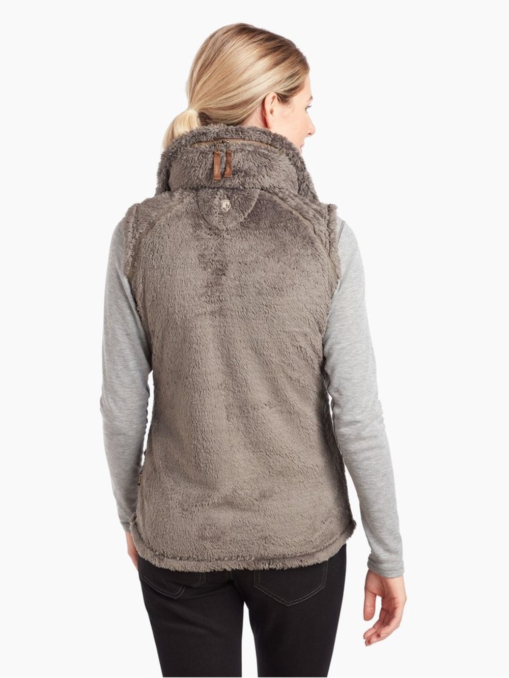 Kuhl Flight Vest Breen Brown Green Fleece Hoodie Zip Up - Picture 3 of 11